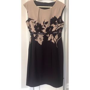 Tan /Purple Belted Dress